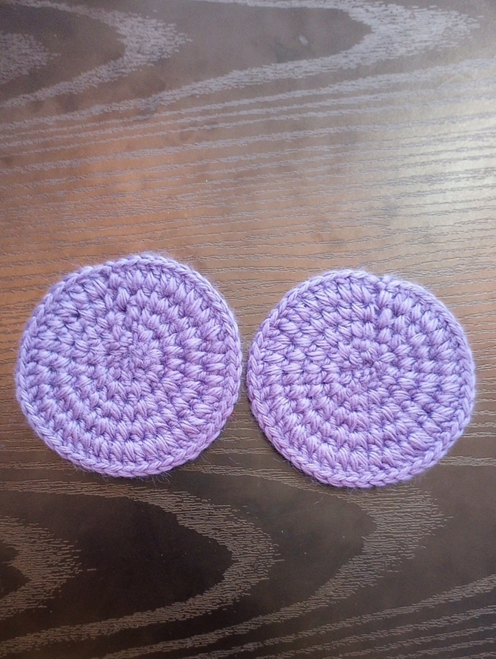 Handmade Crochet Lavender Purple Home Car Coasters Set of 2